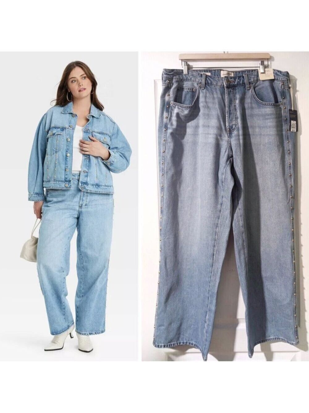Universal Thread | Mid-Rise Studded 90's Baggy Jeans